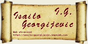 Isailo Georgijević vizit kartica
